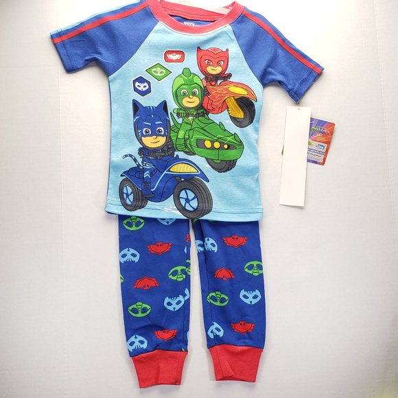 New Lot PJ Masks 4 Piece Pajamas Catboy Gecko 2 Sleepwear Sets Boys Size 2T